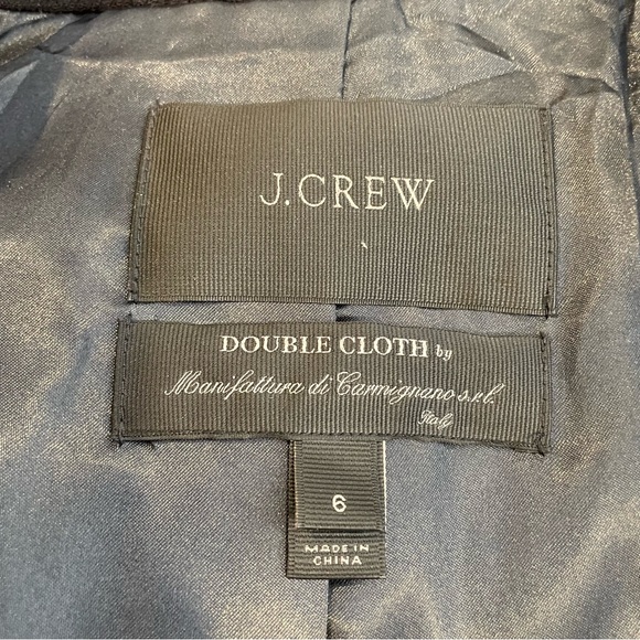J Crew Lady Day Coat Italian Double Cloth Wool Black 6 - Picture 11 of 12